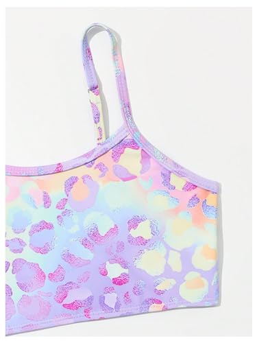 Floerns Toddler Girl's Two Piece Bikini Sets Leopard Print Beachwear Bathing Suit3