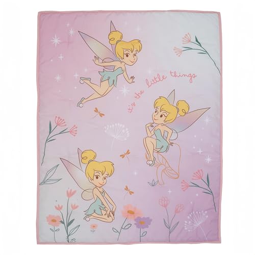 Image of Bedtime Originals Tinker Bell 3-Piece Crib Bedding Set - Pink, Purple, White