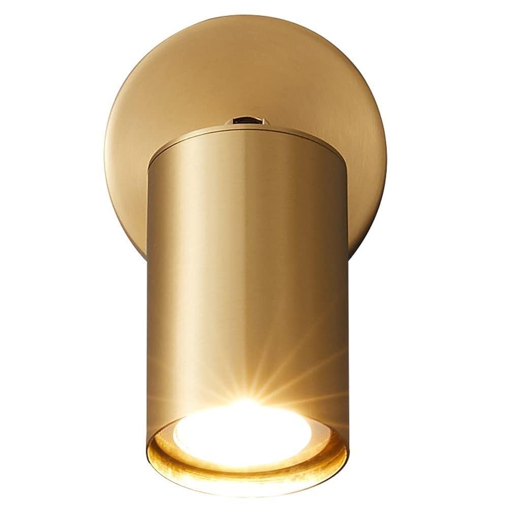 Applique da Parete per Interni Sfondo Parete Lampada da Parete Moderna in Ottone Lampade da Parete per Camera da Letto Comodino Corridoio Decorazione Punto Lettura Luce Calda 5W
