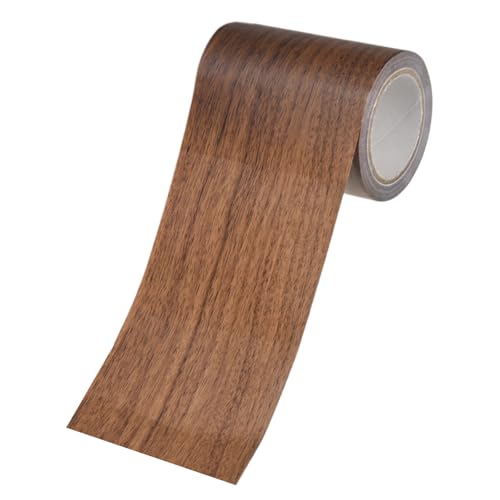 Image of M METERXITY 1-Roll Wood Grain Repair Tape, 2.24in x 15ft Textured Realistic Self-Adhesive Wood Floor Tape Contact Paper for Furniture /Floors /Home [Dark Brown Pine]