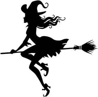 VOSAREA Bruxa Montando Uma Vassoura Fundo Do Dia Bruxas Adesivo De Parede Remendo Da Parede Toile Papel De Parede Papel De Parede Bruxa Decalques Da Parede Papel De Parede Para Casa