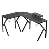 SURFACE DURABLE EN CARBONE - Le plateau de bureau est recouvert d'un matériau en carbone résistant, garantissant une longue durée de vie et une protection contre les rayures et les dommages. Le plateau de 15 mm d'épaisseur supporte des charges lourdes tout en restant stable