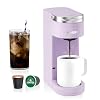 CHULUX Slim Single Serve Coffee Maker for K Pods One Cup Coffee Maker Fits 73 Travel Mugs Coffee Machine with 6 to 12oz Brew Sizes Lavender