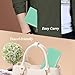 MoKo Squeeze Top Glasses Pouch (2 Pack), Portable Leather Soft Sunglasses Case Anti-Scratch Eyeglasses Bag Goggles Sleeve with Cleaning Cloth for Women Men, Pink + Mint Green