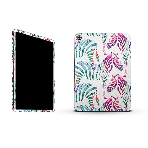 Image of MightySkins Carbon Fiber Skin Compatible with Apple iPad 10.9 inch 10th Gen (2022) Full Wrap Kit - Zebra Mosaic | Protective, Durable Textured Carbon Fiber Finish | Easy to Apply | Made in The USA