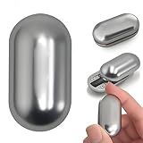 Topsky フィジェットトイ フィジェットスライダー おもちゃ EDC 楕円形 フィジェットカード ガジェット メタルプッシュ フィジェットキューブ ストレス発散グッズ 暇つぶし ストレス解消 プッシュとプル 大人 誕生日 クリスマス 新年 プレゼント (シルバー)