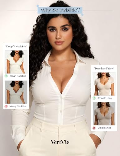 Image of Vertvie Jelly Wireless Bras for Women Push Up Plunge Seamless T-Shirt Bras No Underwire Supportive Full Coverage Bralettes