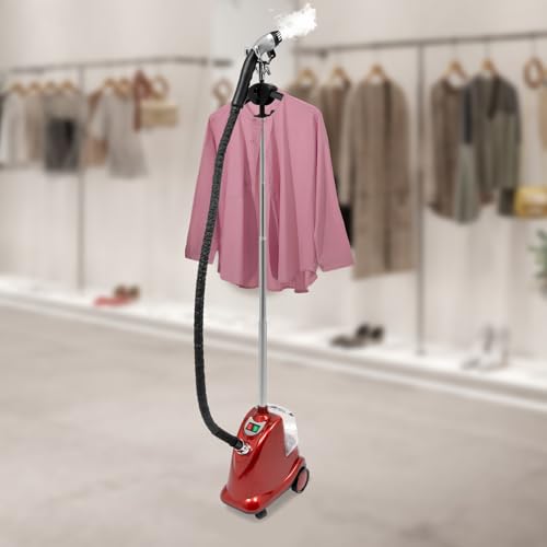 Eleeferri 3 Gears Standing Steamer for Clothes, 1800W Powerful Garment Steamer with3L Water Tank & Roll Wheels, Steaming Wrinkle Remover, Portable Fabric Steamer for Suit, Shirt, Skirt, Trouser