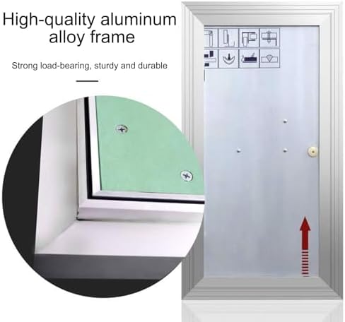 Paintable Large Plasterboard Access Panel, Concealed Inspection Door with Handle, 30x60cm Service Access Hole Cover for Walls, Ideal for Home Renovation and Repairs