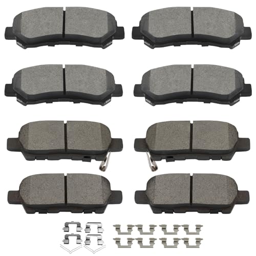 Image of SCITOO D1374 D1415 Front Semi-Metal Rear Ceramic Brake Pad Sets | 2009-2022 For Nissan For Maxima,2008-2013 For Rogue,2008-2012 For X-Trail