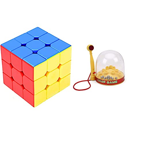 Image of Negi Rs Speed Cube 3x3x3 for Kids and Adults,Multicolor & Smart Picks Drop Puzzle Game,Multicolor