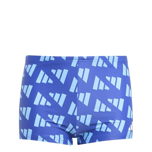 adidas Logo Graphic Swim Boxers Kids Bañador, Semi Lucid Blue/Semi Blue Burst, 9-10 Years para Niños