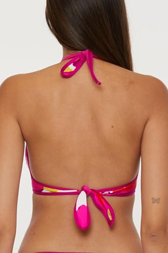 Trina Turk Women's Bloom Reversible Bikini Top, Floral Print, Adjustable, Tie Back, Swimwear Separates3