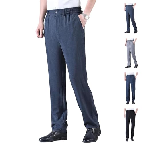 Caloset Cargo Stretch Pants, Icestrider - Men's Super Stretch Loose Fit Pants, 2025 New Elastic Waist Denim Trousers