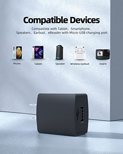 Cargador adaptador Micro USB para Kindle Fire y tablets miniatura 4