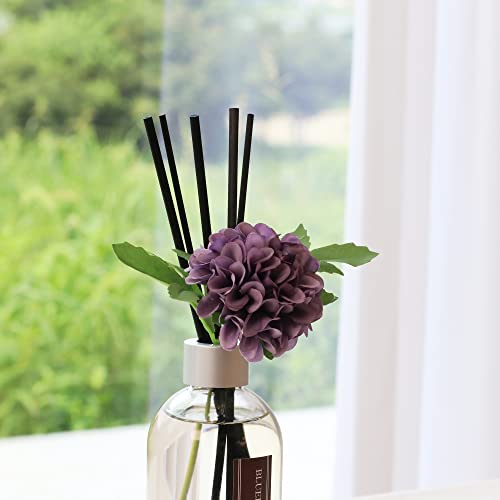 Aronica Flower Reed Diffuser, Blueberry Vanilla Scent, 6.76 Oz, Purple Bathroom Accessories Essentials, Home Office Purple Table Decor, Accesorios Para Baño, Bathroom Freshener Long Lasting #TOP3