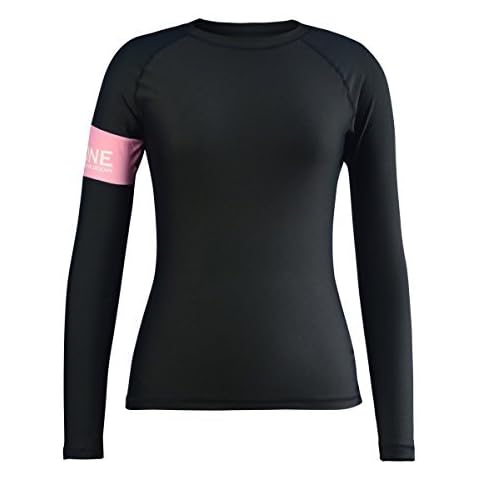 LayaTone Rash Guard Women Swimsuit Swimwear Tops Athletic Dive Skin Water Sports Long Sleeves T-Shirts Lady Black Cover
