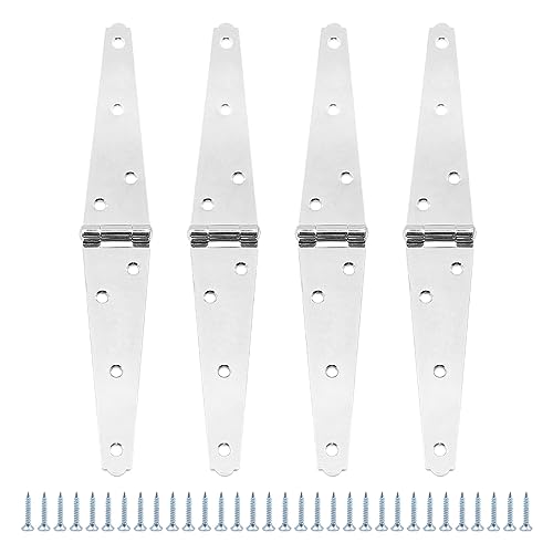 Set of 4 ZONADAH Garden Shed Door Gate Strap Hinges