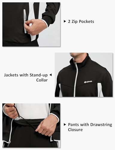Image of TBMPOY Men's Tracksuit Athletic Sports Casual Full Zip Sweatsuit