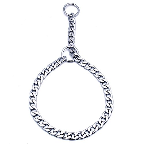 SGODA Chain Dog Training Choke Collar, 24 in, 3.5 mm