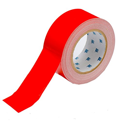 Image of Brady ToughStripe Floor Marking Tape - Red, Non-Abrasive Floor Tape - 2 inch Width, 100' Length for Concrete, Harsh Conditions, Forklift, High Traffic Floors (104313)