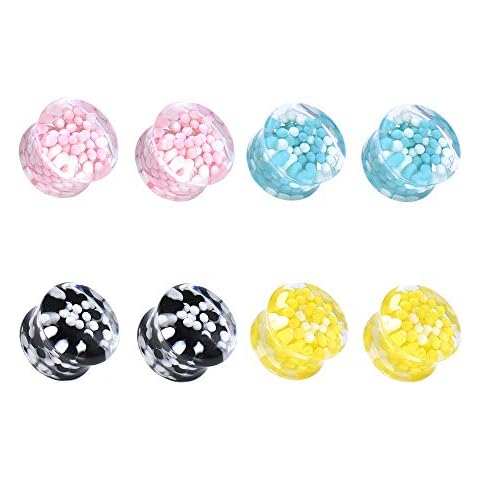 Jboyanpei Colourful Acrylic Ear Gauges Plugs Cover