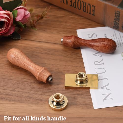CRASPIRE 2Pcs Wax Seal Stamp Head Sword Removable Flower Rectangular Sealing Stamp Brass Head for Creative Gift Envelopes Invitations Cards Decoration DIY Scrapbooking Embellishment - Image 4