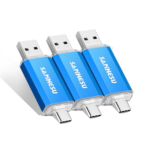 Clé USB C 2 en 1 64 Go OTG Lot de 3 Double Connecteur Type-A et Type-C 3.1 Haute Vitesse