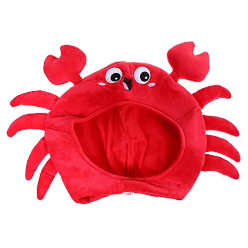 Ipetboom 1pc Crab Party Hat Adorable Crab Headdress for Halloween Birthdays and Cosplay Events Cartoon Design for Fun Festivities