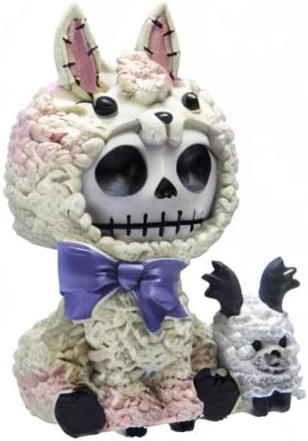 Miniatura 4 de Furrybones Summit Collection - Figura decorativa de alpaca Paco, esqueleto de alpaca y llama, disfraz de camélido de 3 pulgadas de alto, estatua