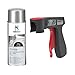 Produktbild AUPROTEC Lackspray Corona Silber Motor Lack Sprühlack Hitzefest 650°C Auspuff Spray 1x 400ml + 1x Original Pistolengriff