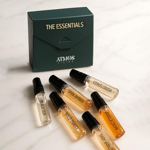 Image of THE ESSENTIALS Discovery Perfume 6Pcs Set - 5ml Each | Woody, Citrus & Vanilla Notes Fragrance For Men & Women | Unisex Perfume Set For Gifting - 6 Signature Fragrances