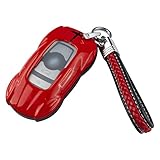 Diseño único: la funda para llavero para accesorios BMW adopta el diseño de forma del modelo de coche y reserva el puerto de transmisión de señal, no afecta la transmisión de señal y le da un toque agradable al llavero. Definitivamente resalte su llave.