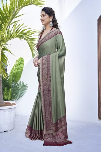 Image of MIRCHI FASHION Women Saree Ethnic Motif Print Chiffon | Breathable Lightweight Plain Weave Sari for Office and Daily Use (Available in 20 Designs)