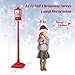 Toolsempire 5.1 ft Christmas Streetlamp, Sound-Activated Spinning Streetlight Decoration with Warm White LED Lights, Music, Snowy Effects & Santa Scene, Musical Christmas Lamp Post for Porch, Indoors