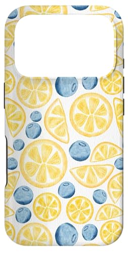 Aesthetic Beachy Summer Fruit Blueberries Lemon Collage Case for iPhone 17 Pro