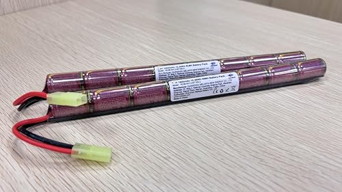 2pack 9.6V Airsoft Battery Pack 1600mAh NiMH Battery Stick Rechargeable Airsoft Battery with Mini Tamiya Connector for Airsoft Models - Image 8