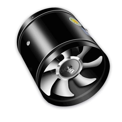 POOIQX Ventilador De Conducto 4, 6 Y 8 Pulgadas, Aire, Tubo Metal, Extractor Ventilación, Pared For Baño, Maestro de flujo(6inch)