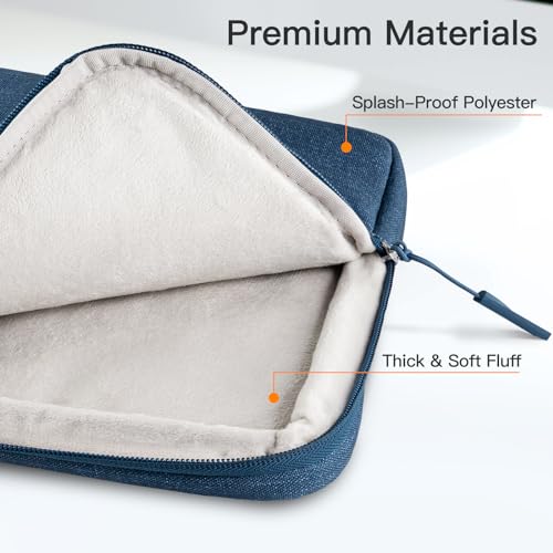 Image of JETech Laptop Sleeve for 13-14Inch MacBook Neo (A18 Pro), MacBook Air /Pro (M1-M5) 2020-2026, 13-13.6 Inch Notebook, Waterproof Shock Resistant Bag Case with Accessory Pocket (Navy)