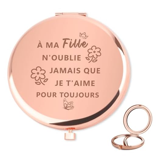 Bluckincle Cadeau Ado Fille,Cadeau Fille 10 Ans,Miroir Cadeau Fille 8 5 6 7 9 10 11 12 Ans Cadeau Anniversaire Enfants Invites,Miroir de Poche Cadeaux d'anniversaire de Graduation pour Fille