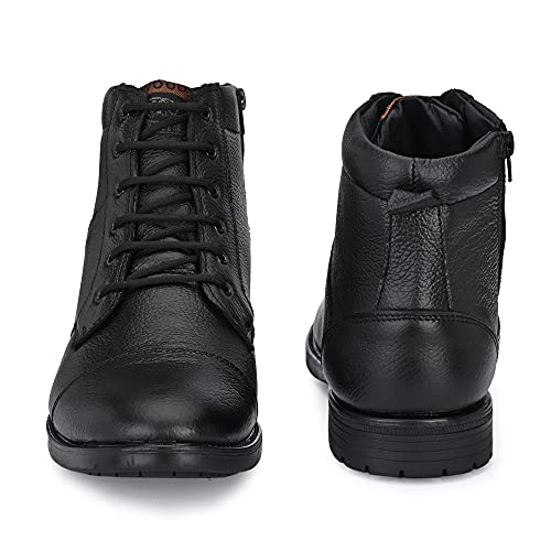 Image of SHOE DAY Black Police Shoes for Men OX7701