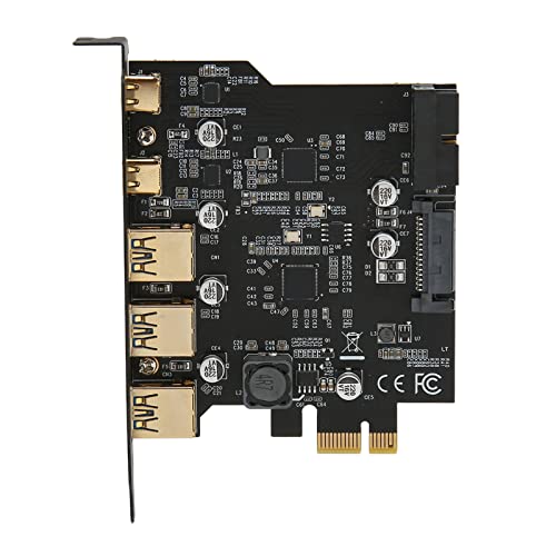 PCIE to USB C Expansion Card, 5 Port Adapter