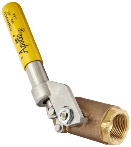 Dixon BBV100SR Bronze Ball Valve, Deadman Spring Return Handle, 1