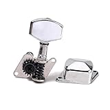 Chevilles de réglage 3l3r - chevilles de réglage à cordes scellées en 3r3l, kit de chevilles de réglage en ligne pour guitare acoustique électrique.