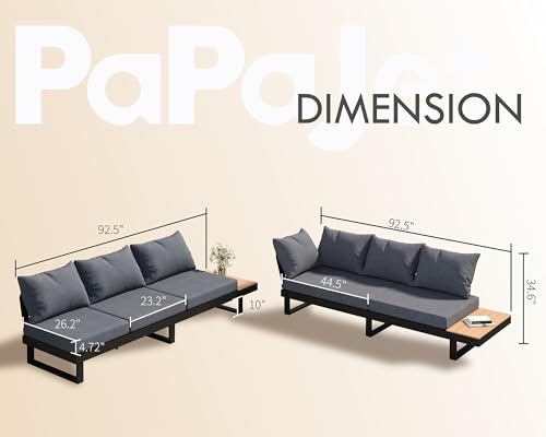 Papajet B0D9GL8RXW Aluminum Patio Conversation Set thumb #1