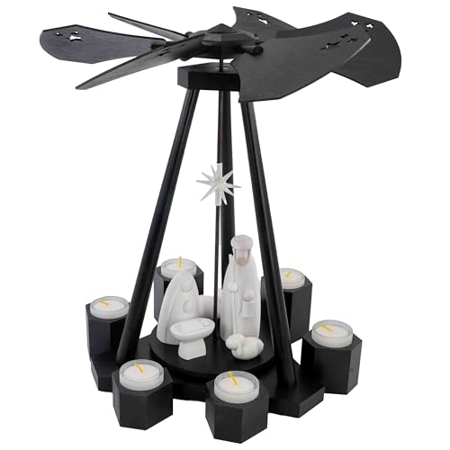 Weihnachtspyramide modernes Design 24 Rudolphs Schatzkiste Moderne Weihnachtspyramide „Black Delta“ mit...