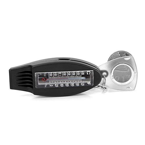 Apito, Andoer Multifuncional 4 em 1 Safety Whistle Compass Termômetro Lupa com Chaveiro Kits de sobr
