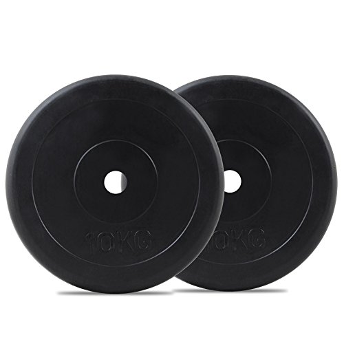 Bodymax Standard Rubber Weight Disc Plates - 2 x 10kg