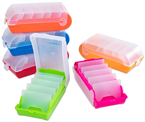 Betzold - Karteikästen 6er-Set ohne Kärtchen - Vokabelkasten Lernbox Karteibox