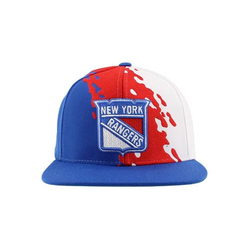 Image of ZHATS NHL Unisex-Adult NHL Officially Licensed Adjustable Snapback Hat Flat Bill Z11 Retro Paintbrush